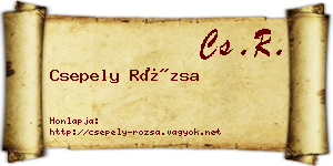 Csepely Rózsa névjegykártya