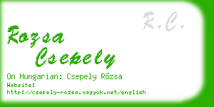 rozsa csepely business card